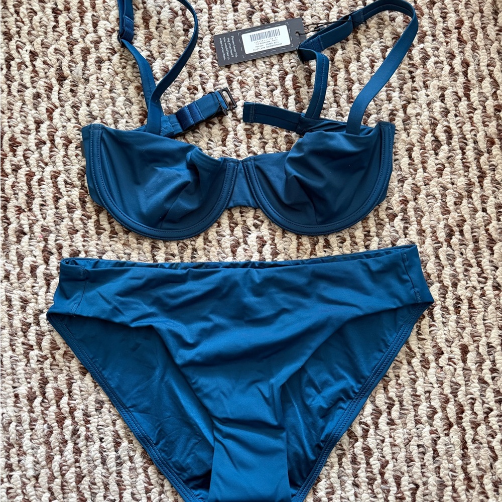 Cuup Swim Set The Balconette Horizon Blue 30D 32C Size 03 NWT